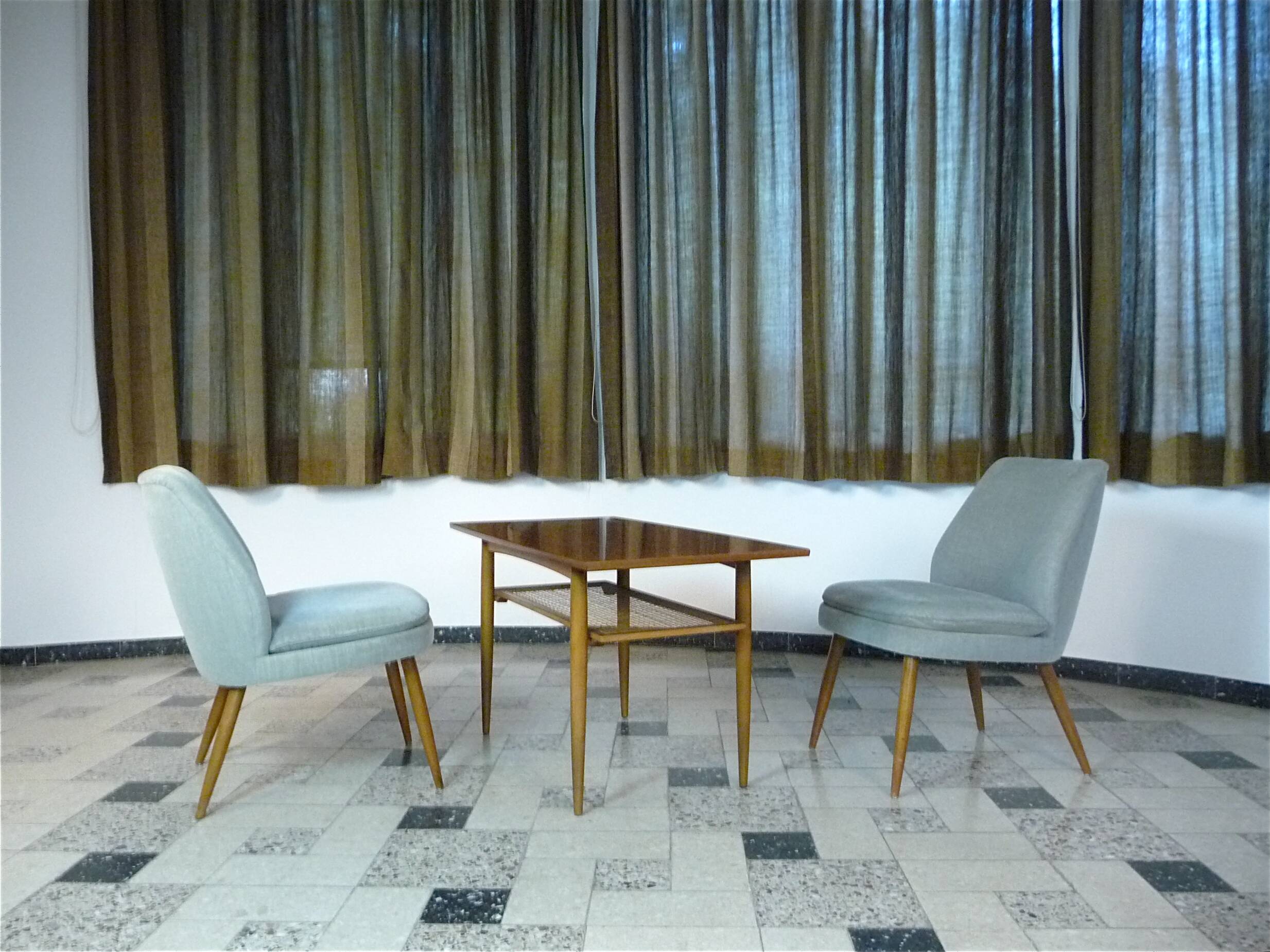 Mid-Century Club Chairs in Mohair by Wilhelm Knoll, 1950s, Set of 2