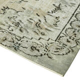 Handmade Distressed Oriental 1980s 184 cm x 283 cm Grey Rug