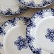 6 antique flat plates, Bordeaux (Jules Vieillard) and Longwy earthenware