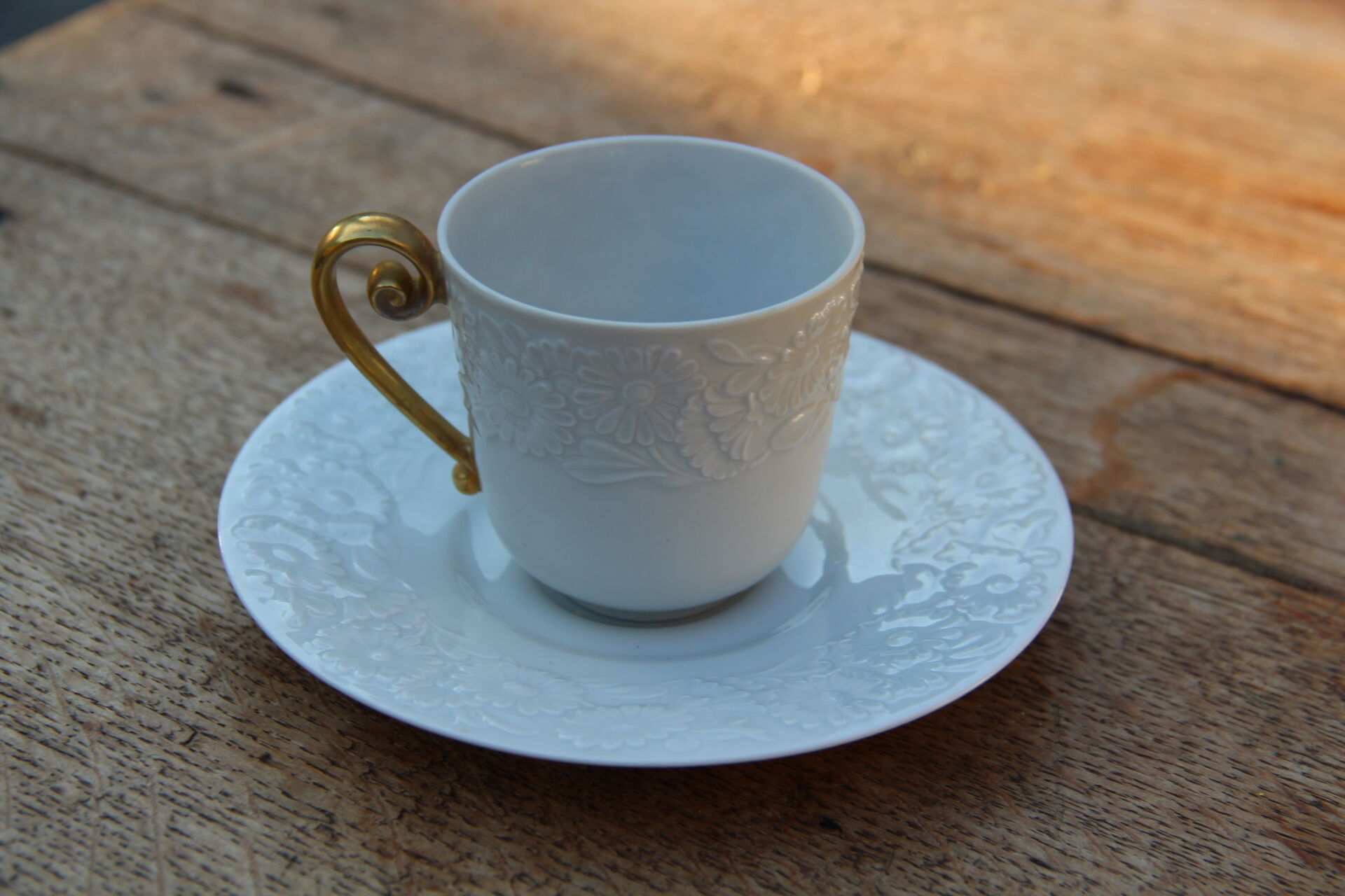 Mocha cup and its Swiss porcelain saucer, 1979