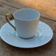 Tasse à moka et sa soucoupe porcelaine Suisse, 1979