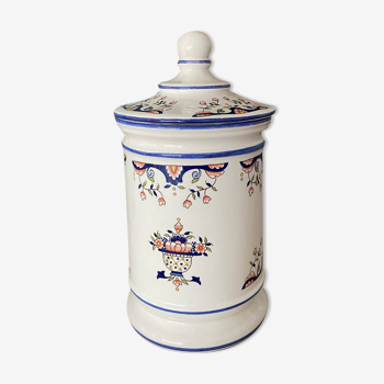 Apothecary pot porcelain floral decoration