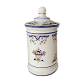 Apothecary pot porcelain floral decoration