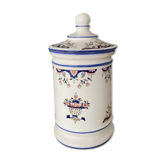 Apothecary pot porcelain floral decoration