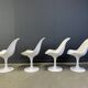 Vintage fiberglass space age tulip dining chairs, set of 4 - 1960s