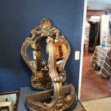 Console with mirror