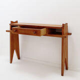 Oak console by Guillerme et Chambron, 1950s/60s.