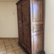18th-century carved wardrobe, 4 doors, oak/cherry wood
