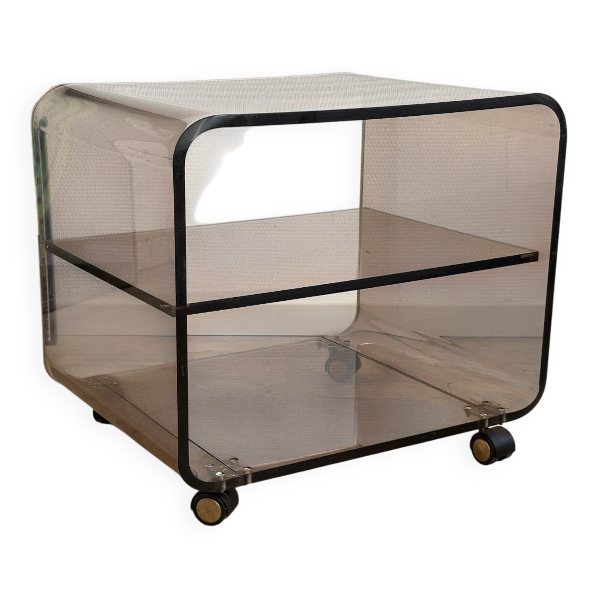 Smoked Plexiglas coffee table