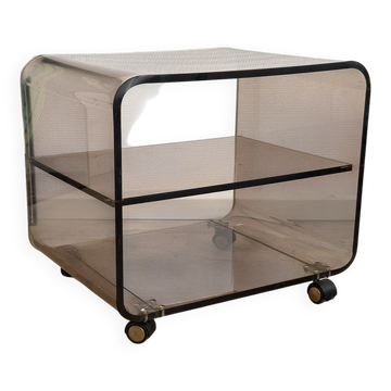 Table basse en plexiglas fumé