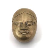 Brass catchall, face of an Indian woman, 1970s.