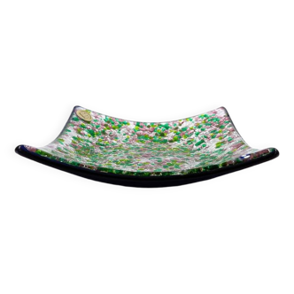 Vintage Square pocket emptier in Murano glass "TRE ARCHI"
