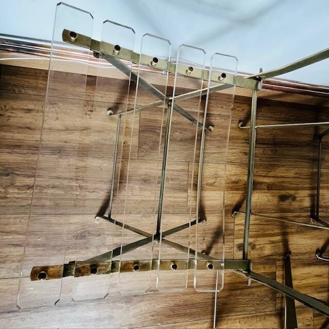 Set of 4 plexiglass folding chairs by Yonel Lebovici and Bernard Berthet 1970