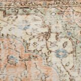 7x10 Turkish Blue & Peach Handmade Persian Rug, 220x304Cm