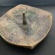 Brutalist bronze candle holder
