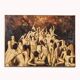Grande peinture à l'huile "Purgatoire" des années 70