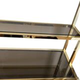 Brass and smoked glass shelf 1970s