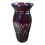 Vase en cristal taillé à décor géométrique, XXème