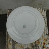 Six flat plates made of earthenware