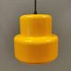 Mini poker hanging lamp in beautiful original sunny yellow color, designed by Jo Hammerborg 1977