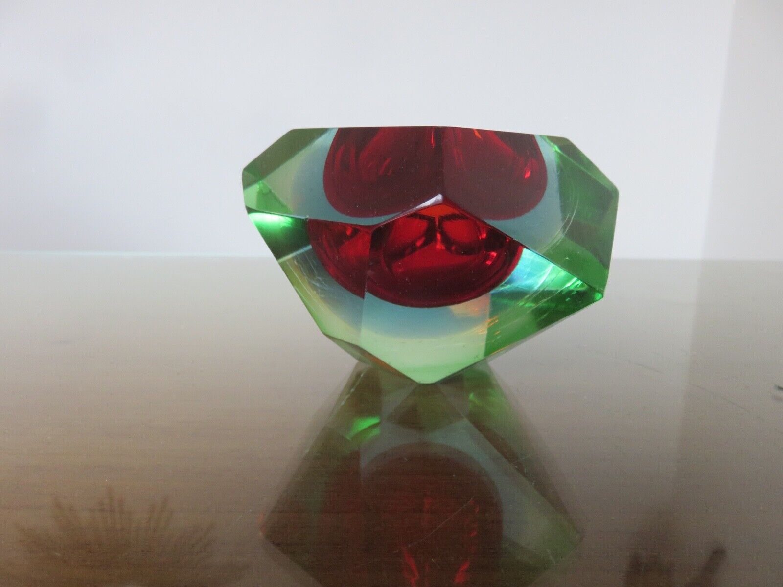 Sommerso Murano glass ashtray by Flavio Poli for Seguso 1960