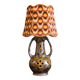 Vintage Walter Gerhards lamp – model 7055-50 – Fat Lava – West Germany, with silk shade