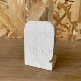 Owl/Owl Travertine Paperweight - 1970s