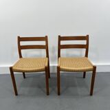 2 Danish Mid-Century Teak Dining Chairs #84 by Niels O. Møller for J. L. Moller
