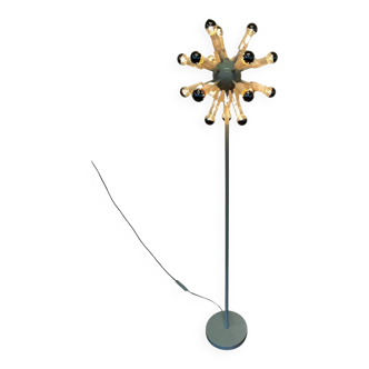Rare mid-century white floor lamp Sputnik - Atom, around 1980s