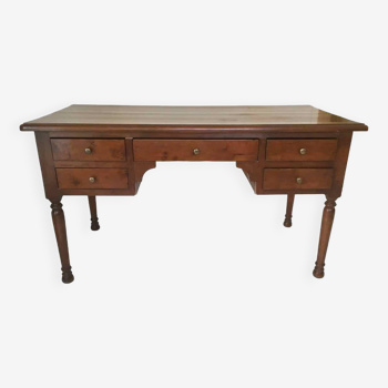 Louis Philippe style cherry wood desk, 1970