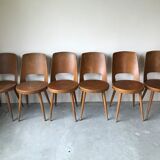 Suite of 6 chairs bistro Baumann, circa 1950.