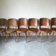 Suite of 6 chairs bistro Baumann, circa 1950.