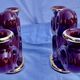 Double Candle Holder Vallauris Vintage Red Burgundy Ceramic Massier Style