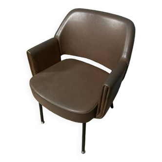 Marc Simon pour Airborne : fauteuil de bureau vintage estampillé année 1950-1960