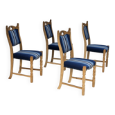 Années 1960, ensemble de 4 chaises à manger danoises, très bon état d'origine.