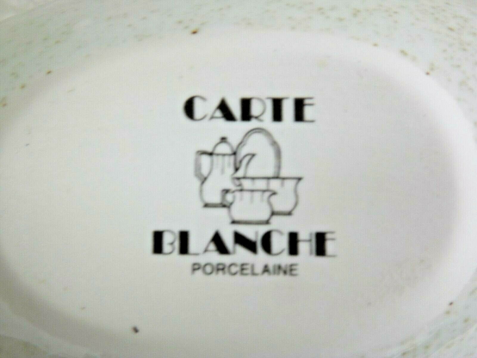 Set of 6 French Vintage Decorated Avocado Serving Dishes By Carte Blanche