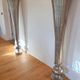Pair of large silver-plated vases on a stand from Maison de la Literie, 165cm.
