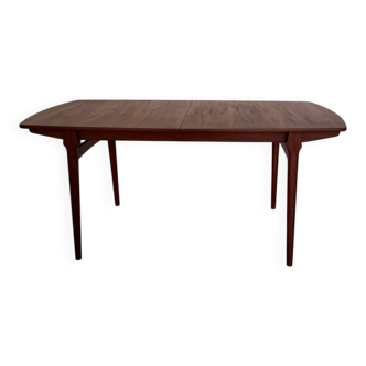 Vintage teak Scandinavian extendable dining table