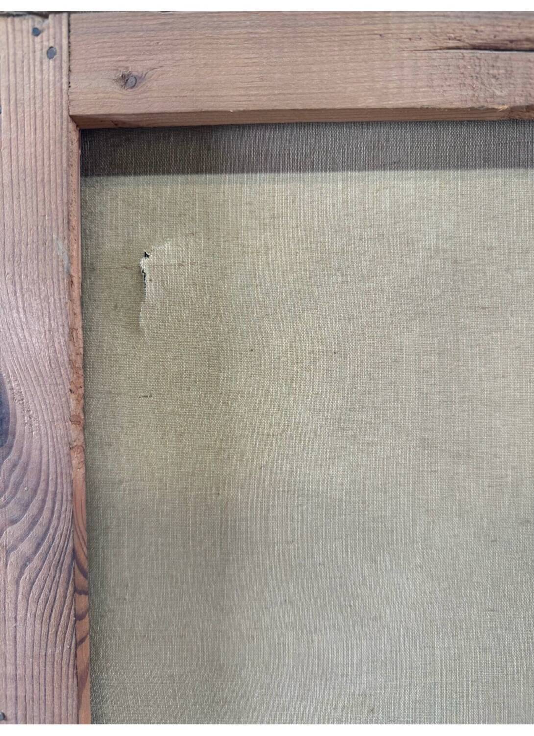 Oil on canvas marine signed G.S. Warth – Coastal village and sailing boats