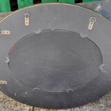 Oval mirror decorating hand-painted flowers - 60x70cm