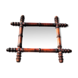 Old barber mirror real 100% original with a piton for hanging around 1900/1930 40 X 35 cm
