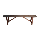 Solid wood farm bench