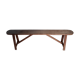 Solid wood farm bench