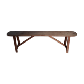 Solid wood farm bench