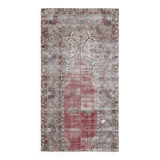 4x7 Red & Cream Vintage Area Rug 126x236Cm SK 17738