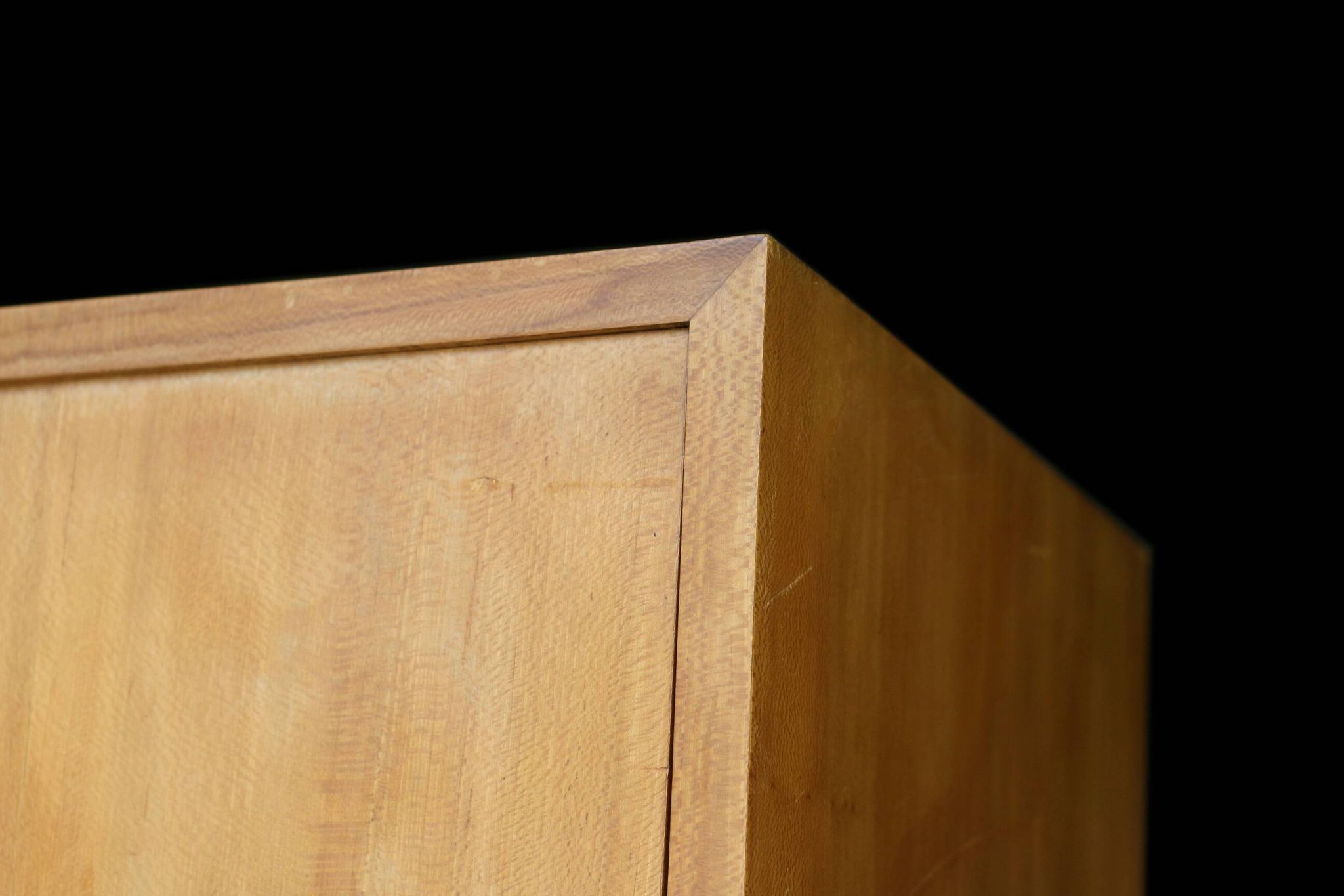 Bright Art Deco wardrobe (1930s). Made of fruitwood.