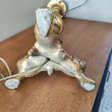 Golden wooden lamp base