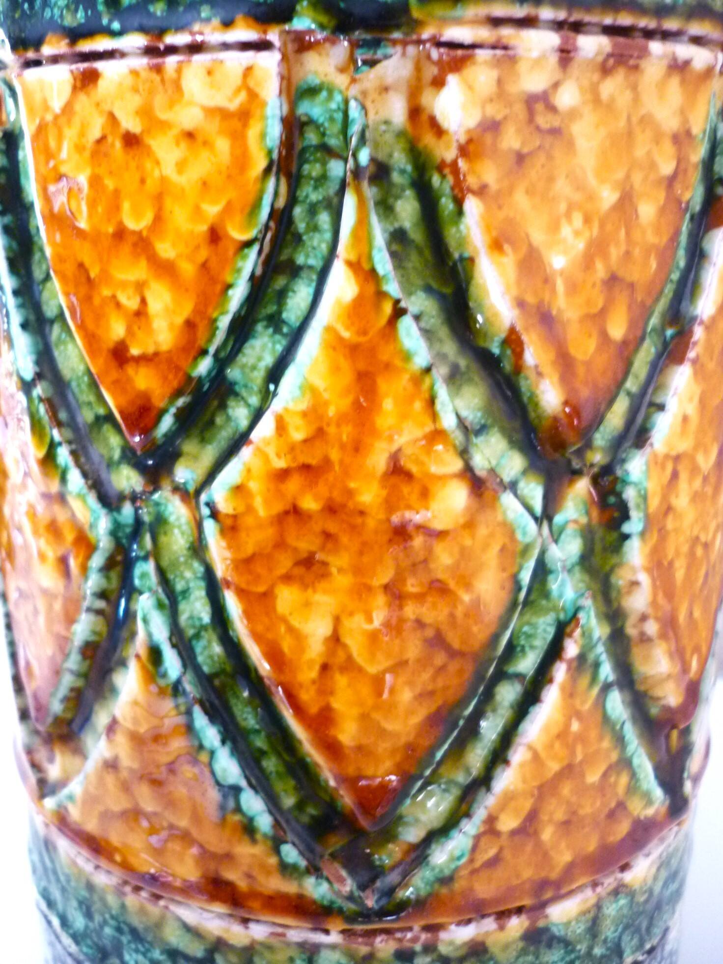 Roller vase, glazed ceramic, Italy, design from the 60s/70s