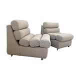 Pair of 70s designer armchairs