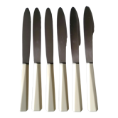 6 stainless blade bakelite knives